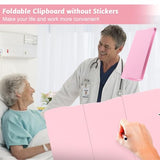 Clipboard Foldable Without Edition Cheat Sheets Aluminum 3 Layers Foldable Clipboards Pocket Size Profile Clip Clipboards Notepad for Students, Nurses,Contractor Trucker Driver