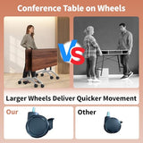 JNMDLAKO Conference Table, Folding Conference Room Tables On Wheels