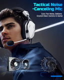 Computer Headset with 7.1 Surround Sound, Noise Canceling Mic, 50MM Driver, Wired Headphones for PC