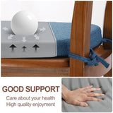 SINOSSO 1 Pack Memory Foam Chair Cushions for Dining Chair, Friendly Woven Fabric 16" (1 Piece, Blue)