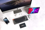 Keychron K3 Version 2, 84 Keys Ultra-Slim Wireless Bluetooth/USB Wired Mechanical Keyboard with White LED Backlit