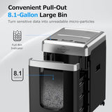 BONSEN 300-Sheet Auto Feed Paper Shredder, P-5 High Security Heavy Duty Shredders for Office Use, 60 Minutes Non-Stop Micro Cut Shredding