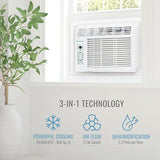 Keystone 10,000 BTU Compact Window Air Conditioner with Remote Control and Dehumidifier, 115V, Quiet Window AC Units for Spaces up to 450 Sq.Ft., Perfect for Apartment and Small-Medium Rooms, White