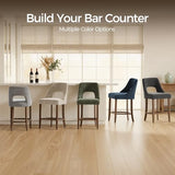 UVV Bar Stools Set of 4, Upholstered Counter Height Bar Stools