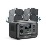 BLUETTI Solar Generator Elite 30 V2 with 60W Solar Panel (Ships Separately), 288Wh LiFePO4 Portable Power Station, 600W AC Outlets (1500W Power Lifting), for Camping, Home Use, Emergency