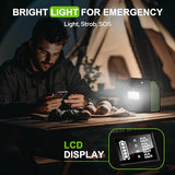SinKeu Portable Power Station, 122.8Wh LiFePO4 Battery with 150W Output, 38,400mAh Laptop Power Bank Station for Outdoor Travel, Camping, Home, Emergency-Green