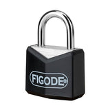 Small and Light Padlock with Big Keys, Black Covered Aluminum Lock, 3/4 Inch Wide, Luggage Padlocks for Suitcase