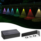 ZSYIQIXI Solar Fence Lights Outdoor Waterproof LED, RGB Fence Solar Lights