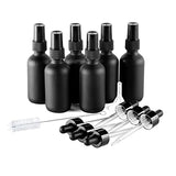 A Bar Above Cocktail Atomizer Spray Bottles and Dropper Set, Small Spray Bottle Set for Your Bar, Versatile Atomizer Glass Bottles, Small Bitters Bottle, Mini Bottles, Black, 2 Ounces