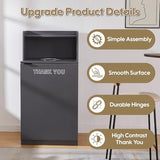 Trash Can Cabinet, Commercial Trash Cans 32 Gallon Wooden Trash Can and Garbage Receptacle with Tray Holder, Door