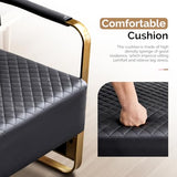 57.5’’ Office Guest Chair upholstered Bench Seating, Reception Furniture for Beauty Salon Barbershop Airport Bank