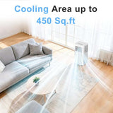 Antarctic Star Portable Air Conditioner 8,000 BTU for Rooms up to 450 Sq. Ft, 4 Modes Portable AC Unit with Cooling, Dehumidifier, Fan & Sleep, Remote Control, 24H Timer & Window Kit for Bedroom