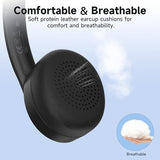 Wireless Headset with Mic for Work, Bluetooth 5.4 Computer Headphones with USB-C Dongle, Clear Call Mic