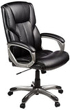 Amazon Basics Executive High Back Office Chair, Adjustable Height, Tilt, Swivel, Padded Seat, Bonded Leather