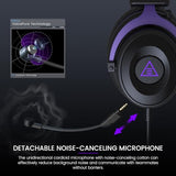 Headset with Microphone for PC, PS4,PS5, Xbox - Detachable Noise Canceling Mic, 3D Surround Sound
