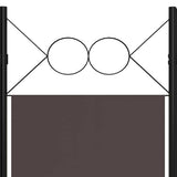 Zexlorith 5-Panel Room Divider, Foldable Fabric Partition, Brown