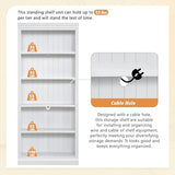 Modern 83" Tall Bookshelf Suite, 5 Tier Bookshelf with Adjustable Shelves