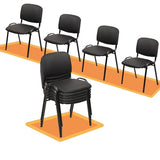 PU Leather Guest Reception Chair with Upholstered Thickene Seat and Back Support