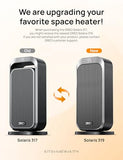 DREO Quiet Space Heater, 1500W Portable Heaters for Indoor Use with Remote, 70° Oscillation, Fast and Safety Electric PTC Ceramic for Desk Office Bedroom, 12H Timer