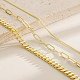 YOIHUR Gold Layered Necklaces for Women, 14K Gold Plated Dainty Necklace Chain Choker Necklaces Herringbone Necklace Set Gold Jewelry Gift for Women