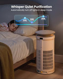 Large Air Purifiers for Home Large Room up to 4200ft², Yaber HEPA Air Purifier for Home Pets, Auto Mode PM2.5 VOC Monitor with Lights