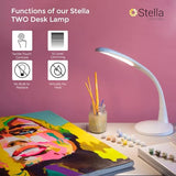 Stella Two Task Lamp, Adjustable Desk Lamp, Dimmable LED Light with Custom Color