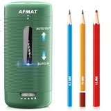 Electric Pencil Sharpener, Fully Automatic Pencil Sharpener, Auto in & Out, Rechargeable Hands