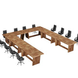 Tribesigns 14-16 People Conference Table, 12 FT Large Rectangular Meeting