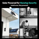 Nonstop Power Video Doorbell with Head-to-Toe View, No Subscription, AI Motion Detection