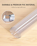 Area Mat for Hard Floor, 6'×9' Transparent PVC Area Rug for Home, Waterproof No Smell Protector for Dining Room
