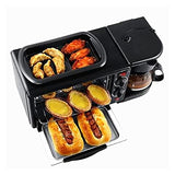 Breakfast Station Machine - 3-in-1 Drip Coffee Maker, Nonstick Griddle, 9L Toaster Oven for Sandwiches, Snacks, and Desserts
