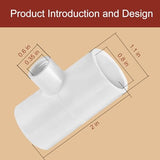 Aopchry 10 Pack Chicken Waterer ABS Tee Fittings. Suitable for Chicken Water Cups, Nipples and Other Poultry Waterers, White and Thickened
