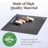 Cooler Kitchen Extra Thick Flexible Plastic Cutting Board Mats with Food Icons & EZ-Grip Waffle Back, (Set of 6) Dishwasher Safe