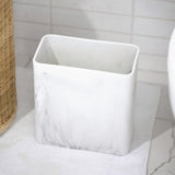 Essentra Home Marble Rectangular Trash Can for Home Office