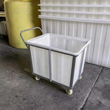 Industrial Dollies, Ergonomic Handle Portable Moving Cart, Heavy Duty Hand Push Material Transport Trolley for Warehouse
