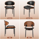 YaFiti Dining Chairs Set of 6, Mid Century Modern PU Leather Kitchen Chairs