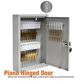 30 Key Cabinet - Dual Lock Control Key Box - Welded 22 Gauge Steel Construction - Scratch Resistant