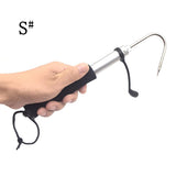 Telescopic Fishing Gaff with Super Sharp Spear Hook Lightweight Aluminium Alloy Hand with Soft EVA Nonslip Handle and Lanyard for Saltwater, Ice, Boat, Kayak Fishing, etc (Size M:15.4-35.4inch)