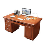 SAZDFY Solid Wood Computer Desk with 3 Drawers, Home Office Desk