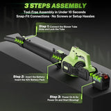HOOMESUN Cordless Leaf Blower, 710CFM & 200MPH, 6-Speed Turbo Blower with 42V 6.0Ah Battery – Lightweight Electric Blower for Yard, Lawn, Dust & Snow Cleaning