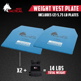 Wolf Tactical Fitness Weight Vest Plates - 5.75/8.75/14.5/19.75 lb Pairs for Training