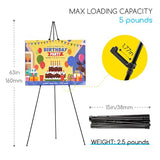 Easel Stand for Sign: 63" Art Metal Easels for Display with Bag - Portable Foldable Instant Tripod Easel Sign Stand for Wedding