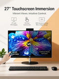 HP 27" Touchscreen All-in-One Desktop Computer, AMD Ryzen 7 7730U
