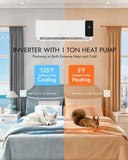 12000 BTU Mini Split AC/Heating System 230V 20 SEER2
