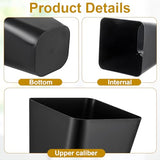 SHENLIU 9 Pack 2 Gallon Trash Can, Black Small Garbage Can Bulk Bathroom Trash Bin