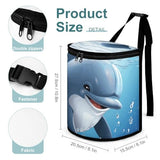YHNNH Car Trash Can Baby Dolphin Car Trash Bag with Cover and Waterproof Bin for Cars