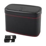 YGDMD Car Trash Can with Lid,Press-Top Car Trash Bin with 30PCS Cars Trashs Bags, Multi-Function & Small Cars Garbage Can