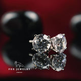 14k Gold GRA Moissanite & IGI Lab Grown Diamond Earrings