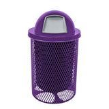 COATEDOUTDOORFURNITURE 32-Gal Trash Can, Purple, Dome Lid