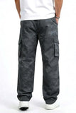 GINGTTO Camo Pants Men Cargo Wide Leg Fashion Streetwear Drawstring Stretch 28